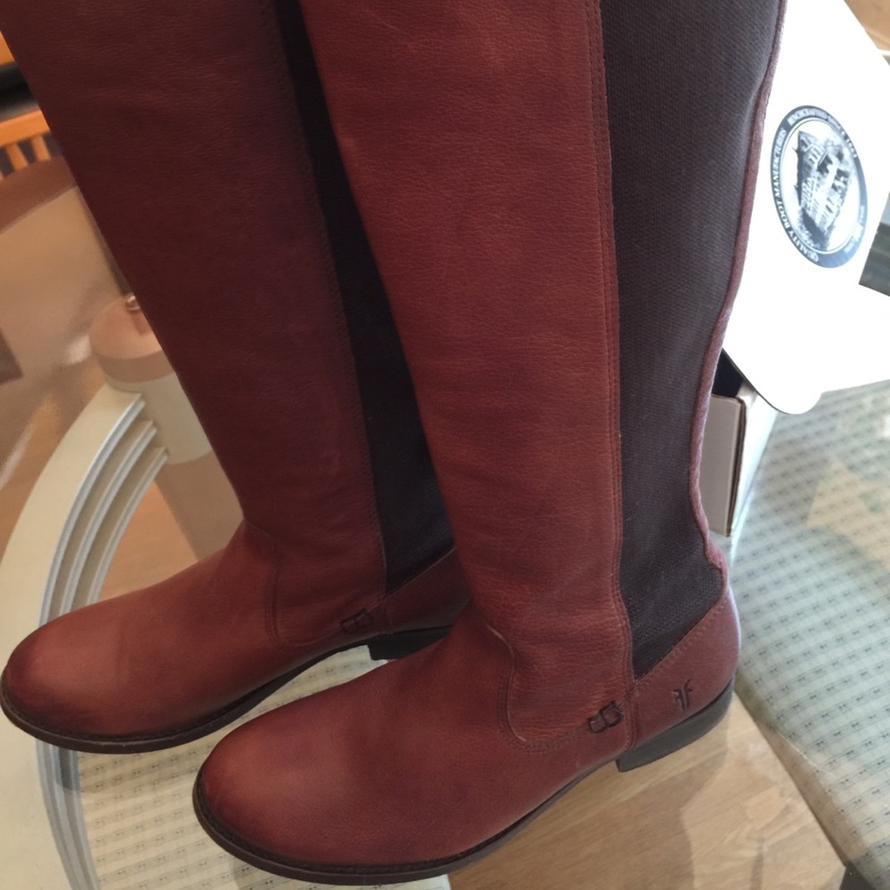 Frye 7.5 cognac fitted riding boots